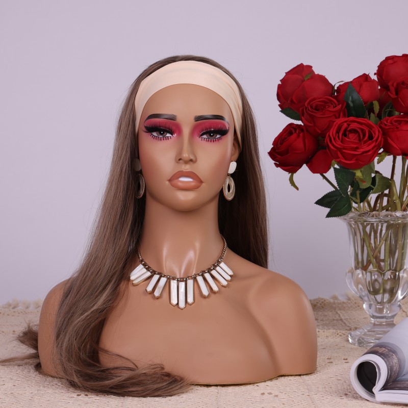 Body Jewelry Stores - PVC halflichaam mannequin hoofd met rode