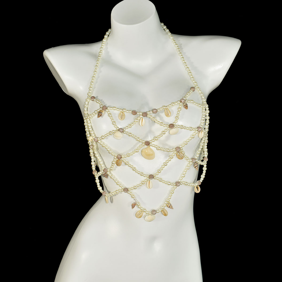 Body Jewelry Bra - Mode Imitatie Parel Beha Taille Rok