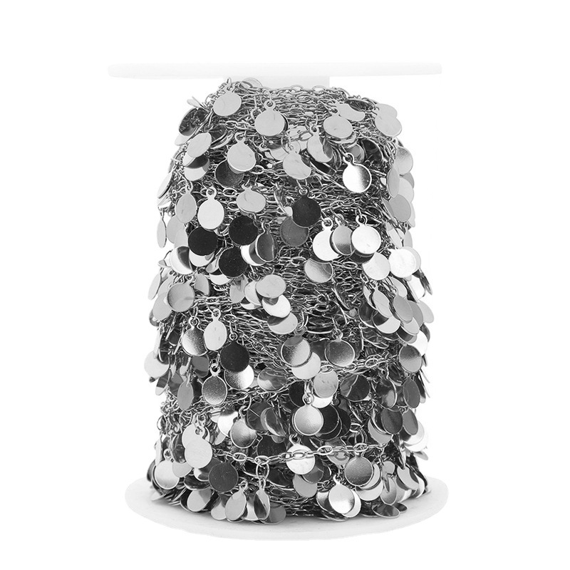 Body Jewelry Chains - 1 Meter RVS 6mm Schijf Handgemaakte
