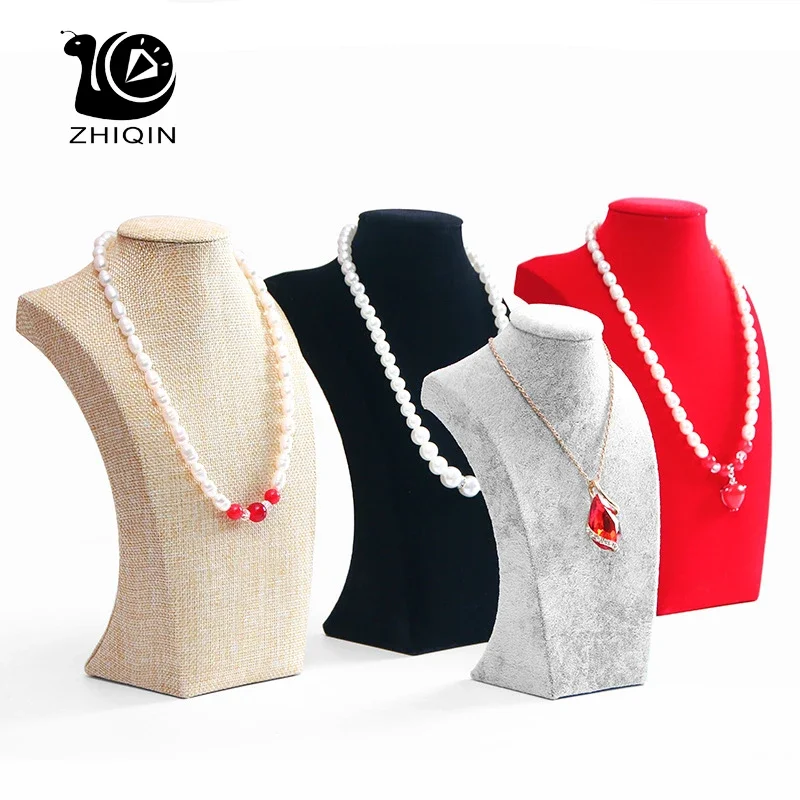 Body Jewelry Display - Fluwelen portret ketting display hanger organisator