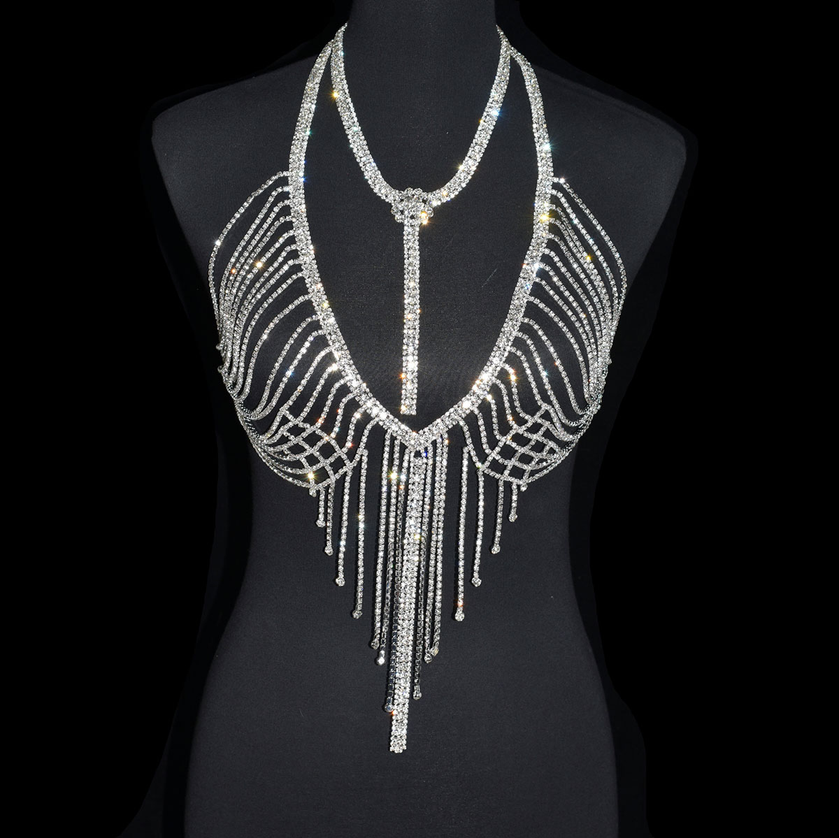 Body Jewelry Bra - Sexy Luxe Kwastje Ondergoed Glanzende Body