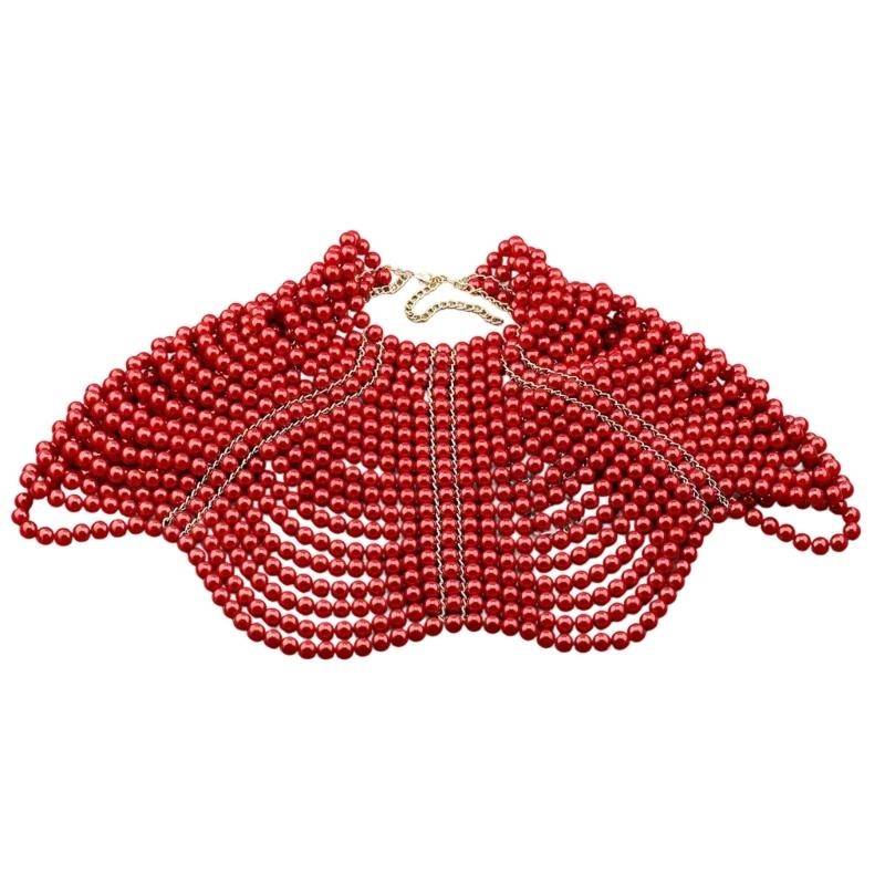 Body Jewelry Chains - 49MD Elegante Damessjaal Multi Layer Kralen