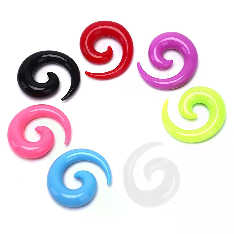 Body Jewelry Quality - 16 STKS/set Spiraalvormige Taper Flesh Tunnel