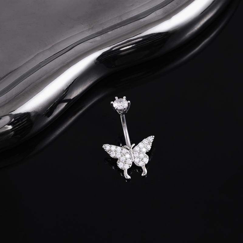Body Jewelry Quality - Vlinder Zirkoon Navelringen Y2K Hoge Kwaliteit