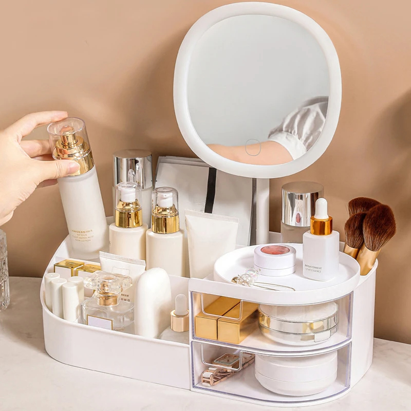 Body Jewelry Websites - Make-up opbergdoos met spiegel, bureau kaptafel