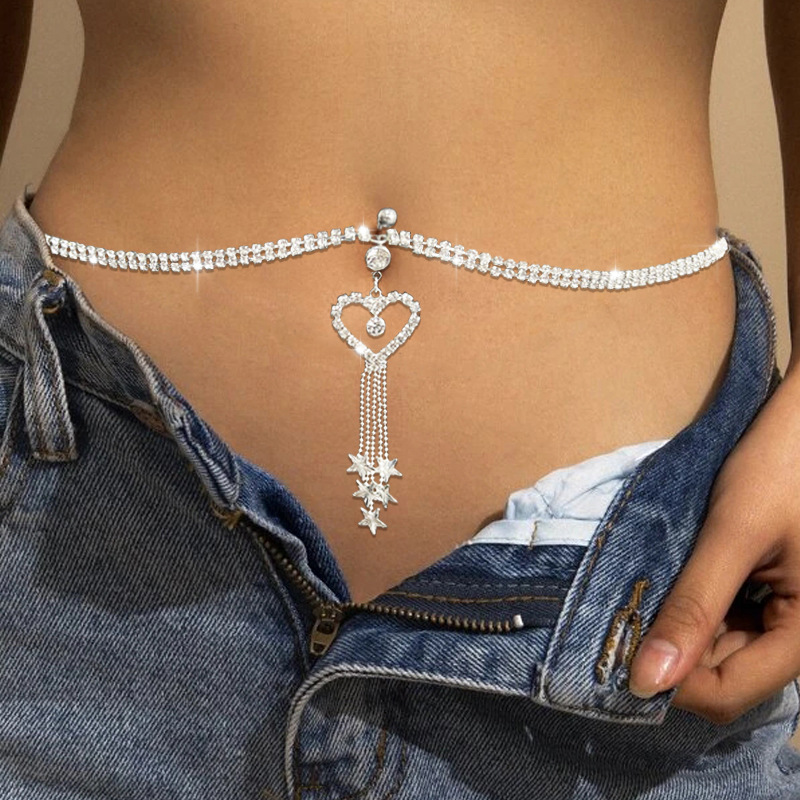 Body Jewelry Rings - GLAMing Boho Hart Dangle Strass Piercing