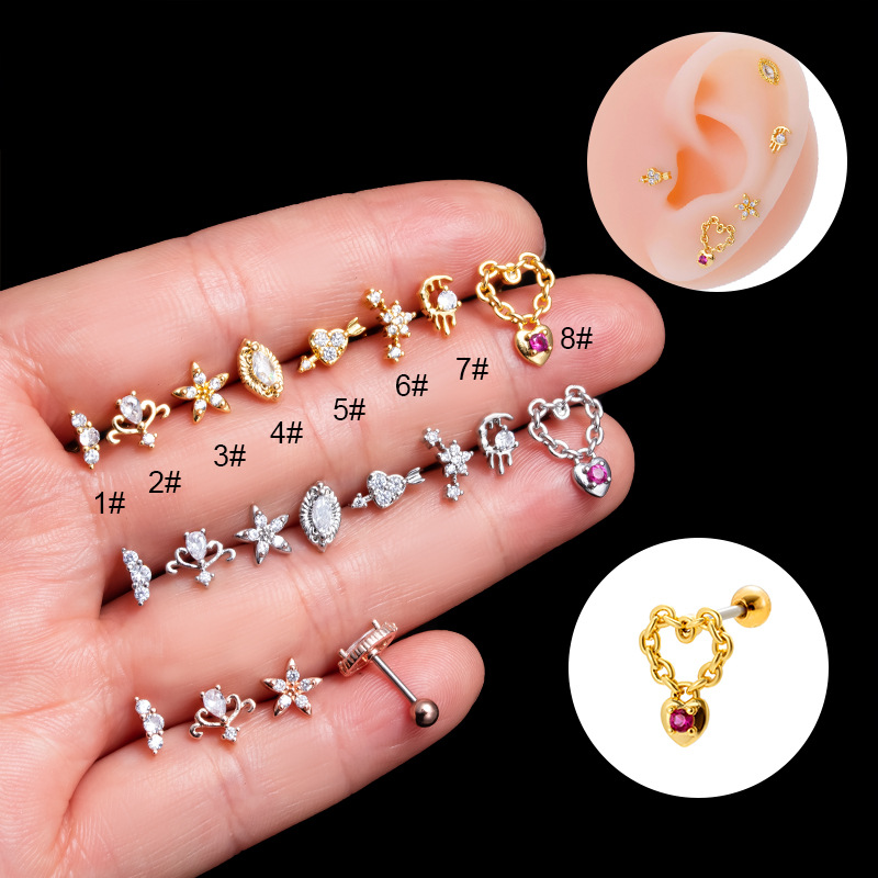 Body Jewelry Labret - G23 Titanium oorringen voor vrouwen, tragus