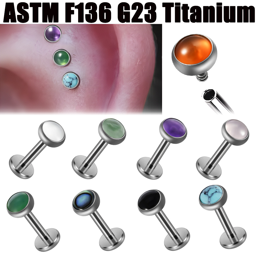 Body Jewelry Labret - 1 ST 16g G23 Titanium Crystal