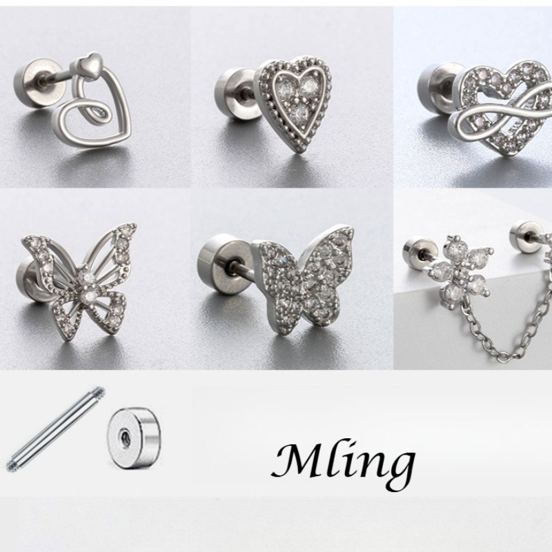 Tragus Flat Back - G23 Titanium Hartvormige Platte Achterkant Kraakbeen