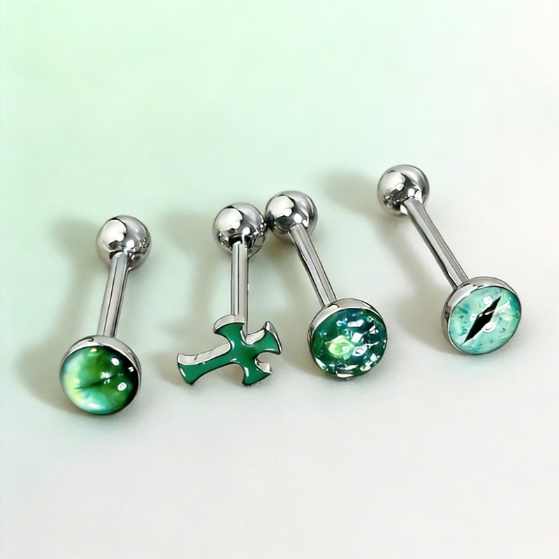 Body Jewelry Quality - 1Pc Hoogwaardige Trendy Groene Sprankelende Kruis