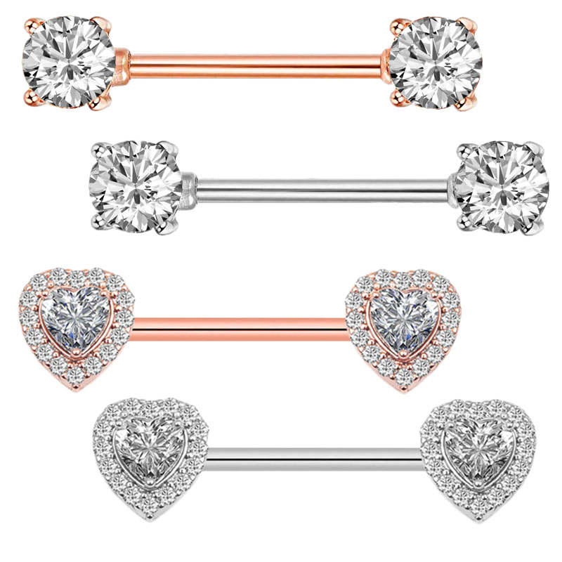 Body Jewelry Quality - 2Pcs Fashion Hoge Kwaliteit Zirkoon Tepel