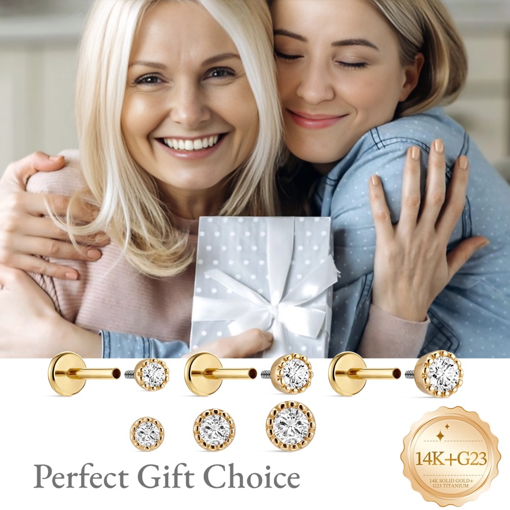 DIeSchein 14K massief gouden o - Tragus Flat Back recensie en prijs