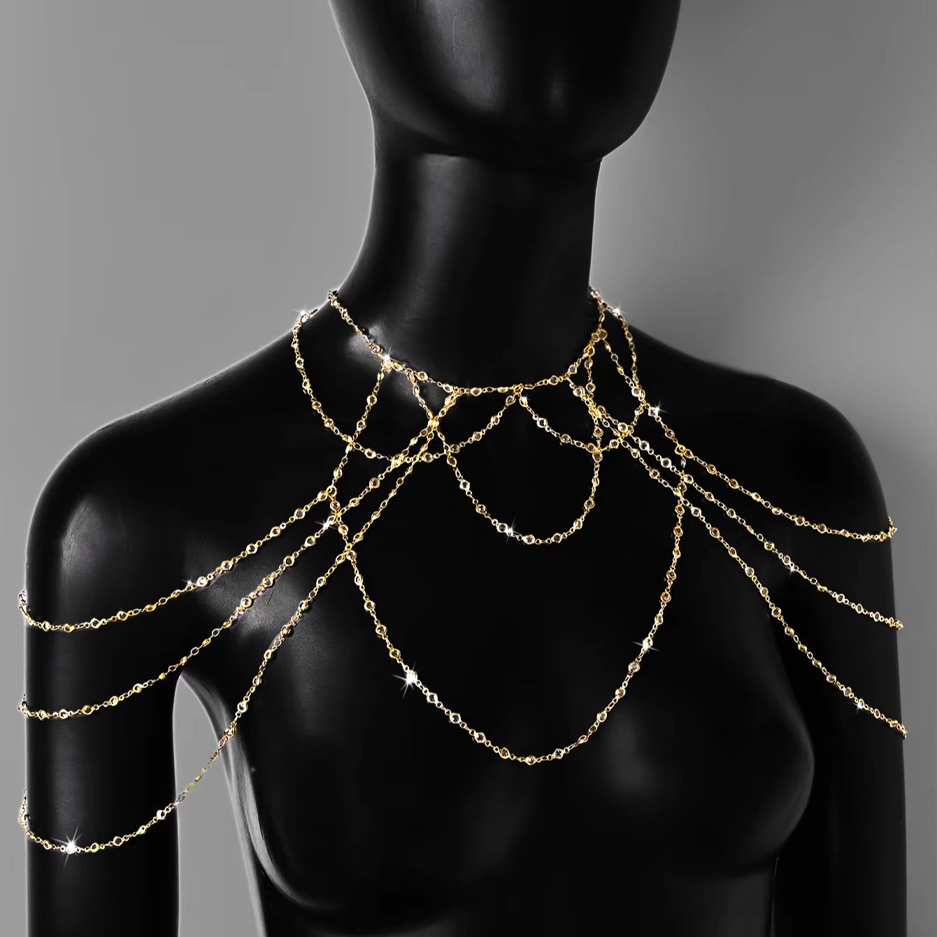 Gouden, verzilverde, meerlaags - Body Jewelry Bra recensie en prijs