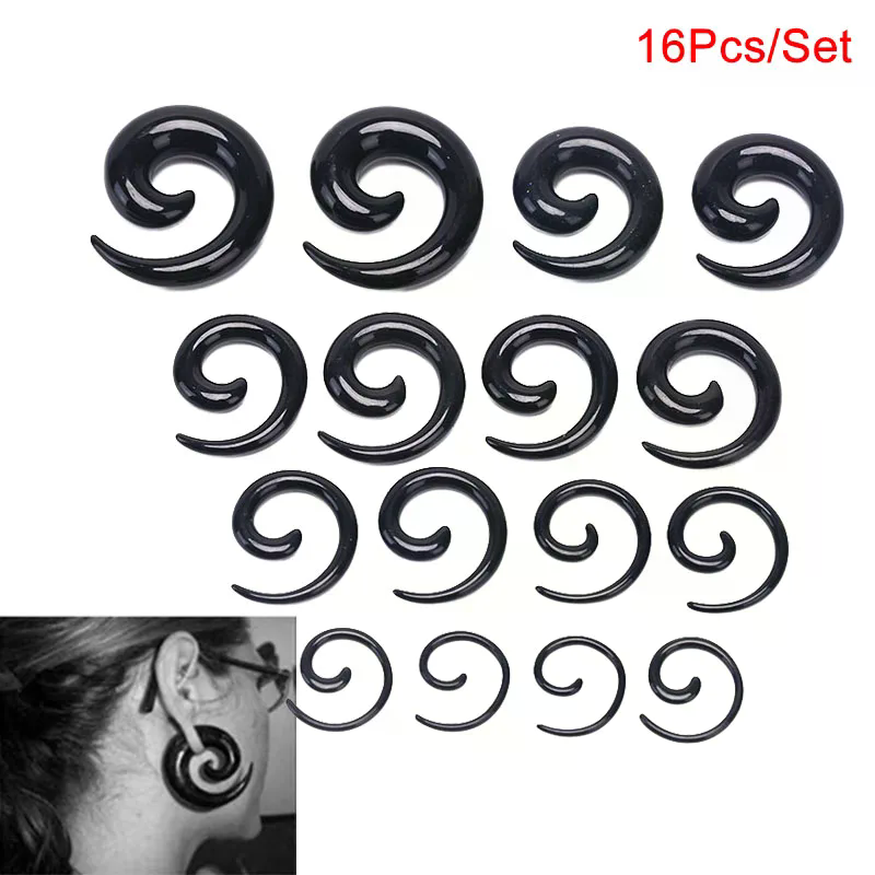 16 STKS/set Spiraalvormige Tap - Body Jewelry Quality recensie en prijs
