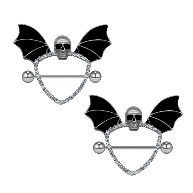 Bling Skull Wing Bat Black Tep - Body Jewelry Quality recensie en prijs