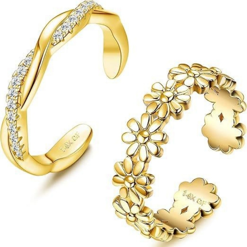 14K vergulde verstelbare zirko - Body Jewelry Rings recensie en prijs