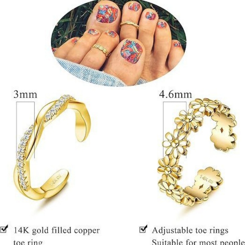 14K vergulde verstelbare zirko - Body Jewelry Rings recensie en prijs