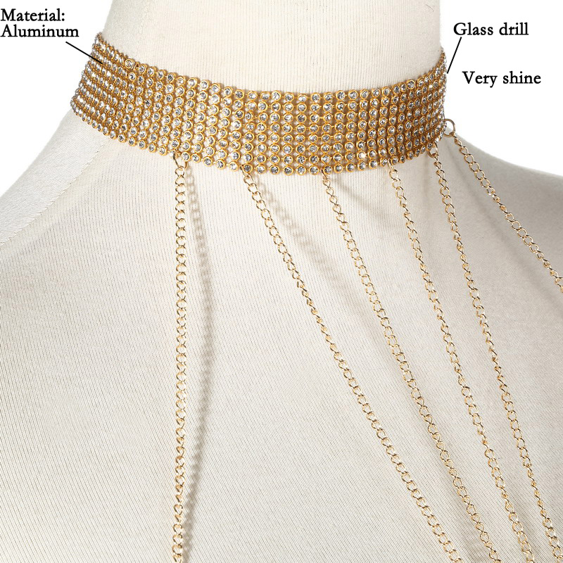 Goud Kleur Body Chain Vrouwen  - Qualiti Body Jewelry recensie en prijs