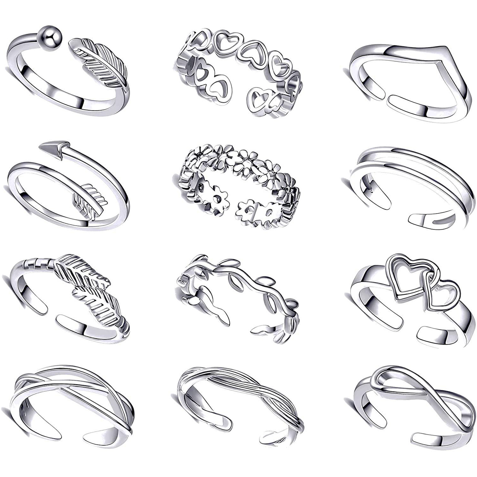 10/12 Stuks Teenringen Voor Vr - Body Jewelry Rings recensie en prijs
