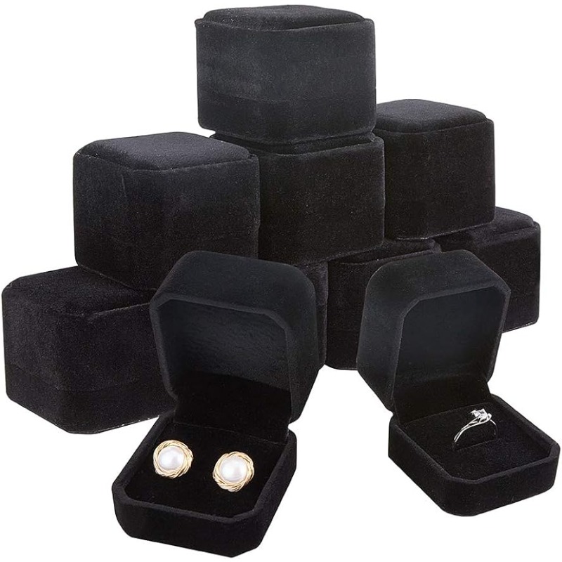 10-pack fluwelen ringdoos oorb - Body Jewelry Display recensie en prijs