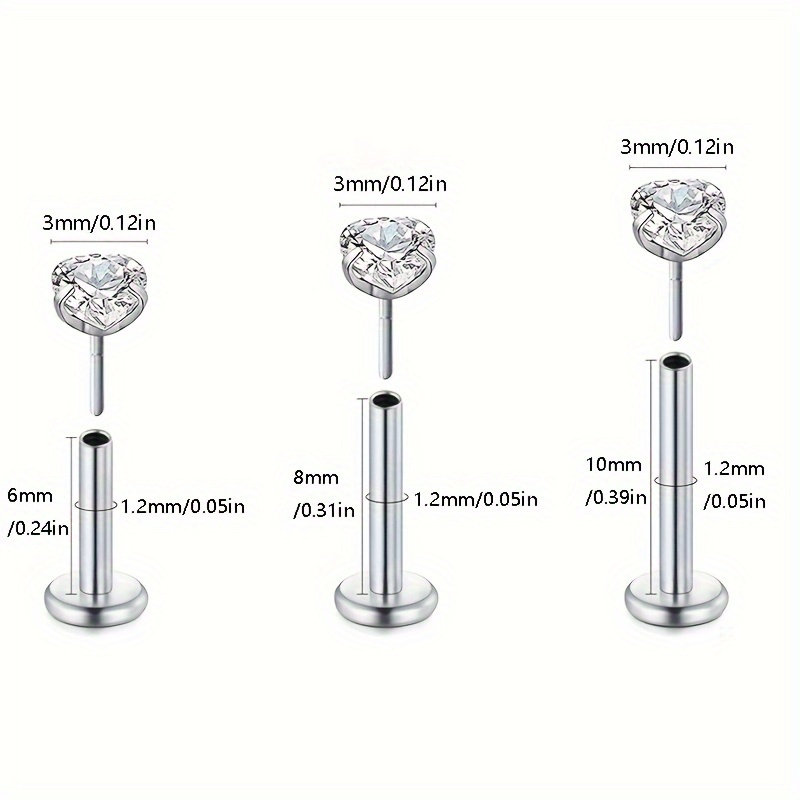 6 stuks draadloze platte oorri - Tragus Flat Back recensie en prijs