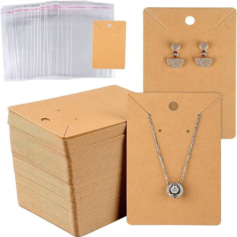 50 stuks 6x9cm blanco ketting  - Body Jewelry Display recensie en prijs