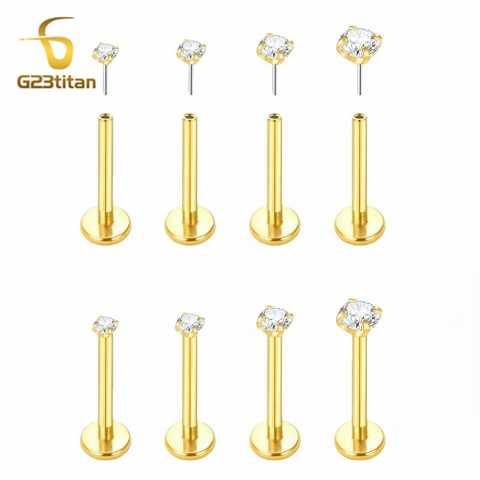 2-delige G23 titanium push-in  - Body Jewelry Labret recensie en prijs