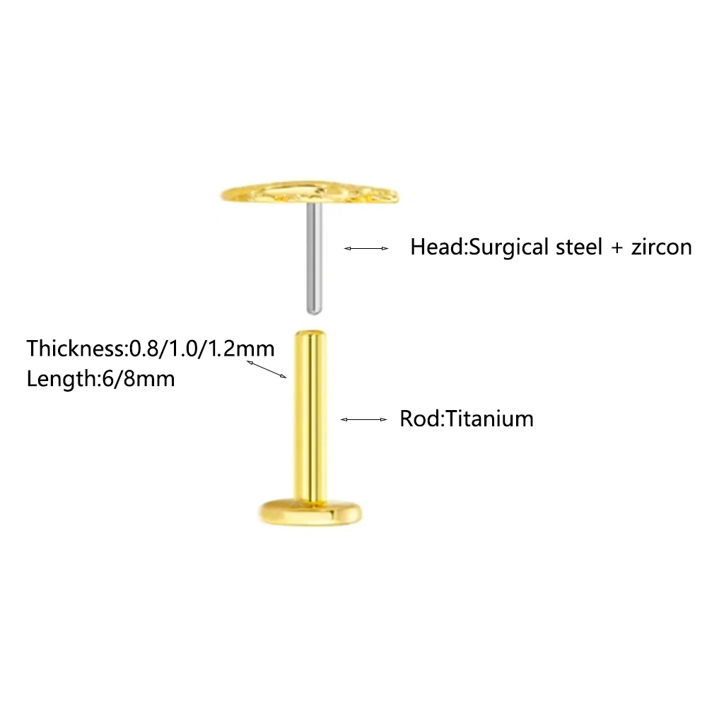 ASTM F136 G23 Titanium Bloem D - Tragus Flat Back recensie en prijs