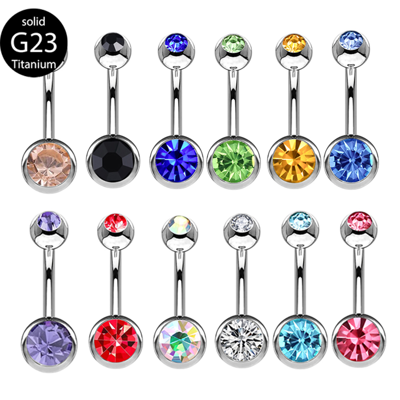G23 Titanium Double Gem Belly  - Body Jewelry Quality recensie en prijs