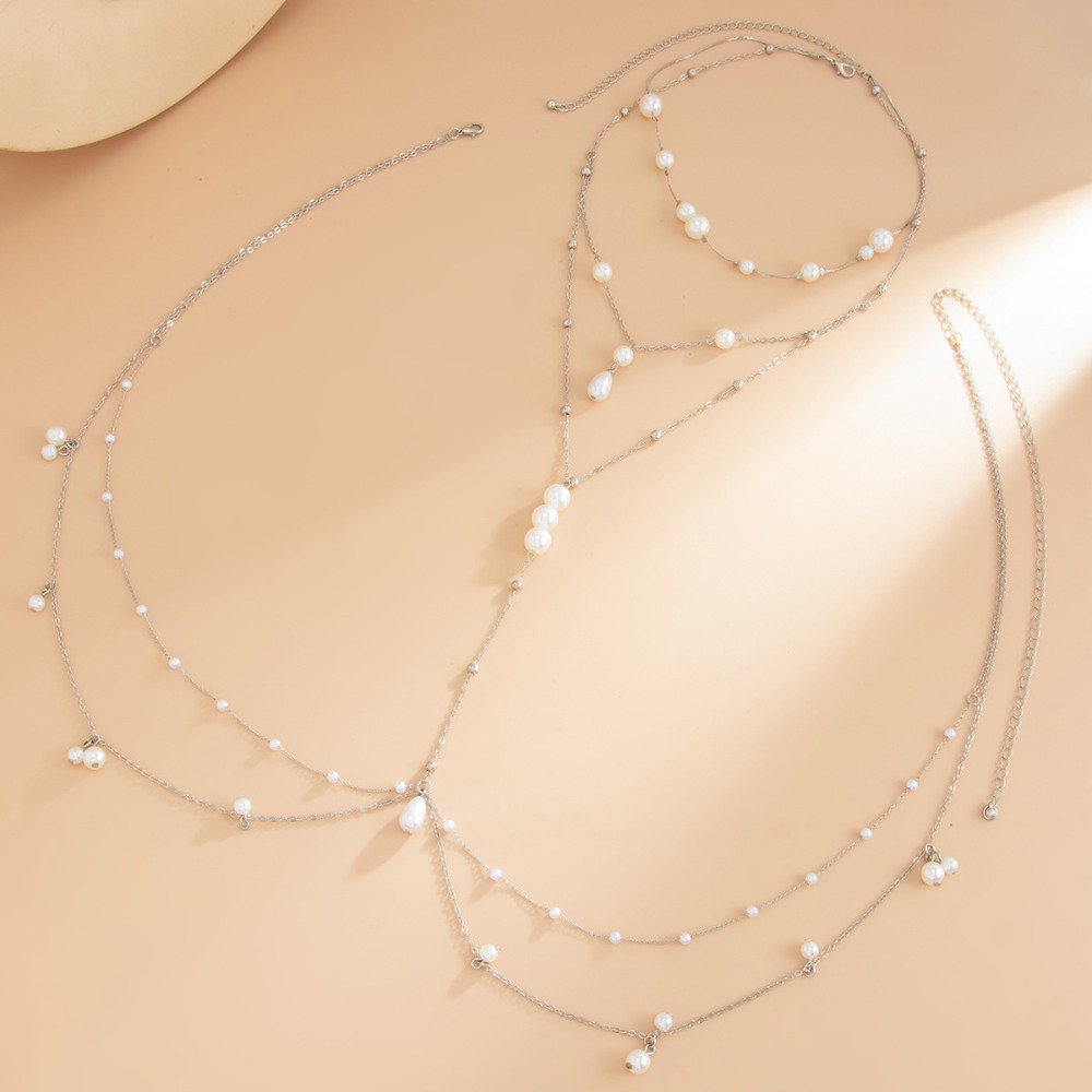 Multi-layer imitatie parel ket - Qualiti Body Jewelry recensie en prijs