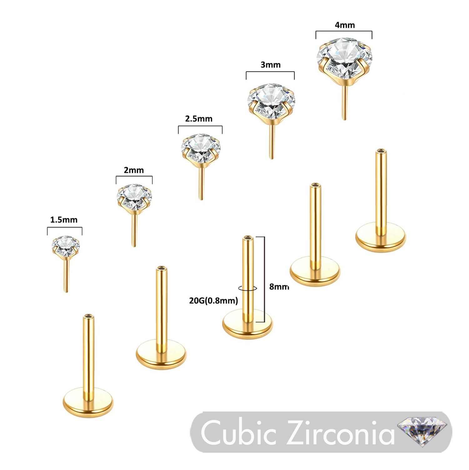 5 Stuks Rvs Oorbellen Kraakbee - Tragus Flat Back recensie en prijs