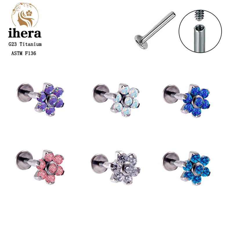 G23 Titanium Opal Bloem Pierci - Body Jewelry Labret recensie en prijs
