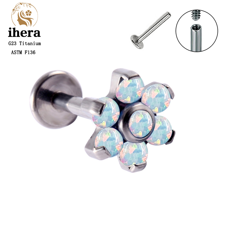 G23 Titanium Opal Bloem Pierci - Body Jewelry Labret recensie en prijs