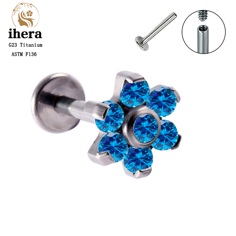 G23 Titanium Opal Bloem Pierci - Body Jewelry Labret recensie en prijs