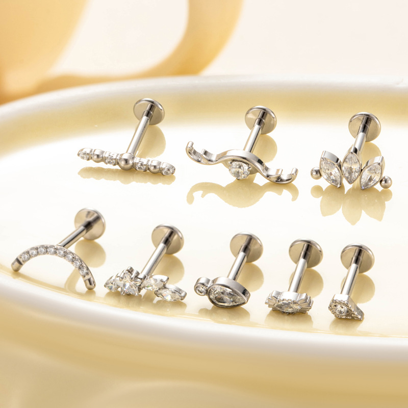 1PC ASTM F136 G23 Titanium Pie - Body Jewelry Labret recensie en prijs