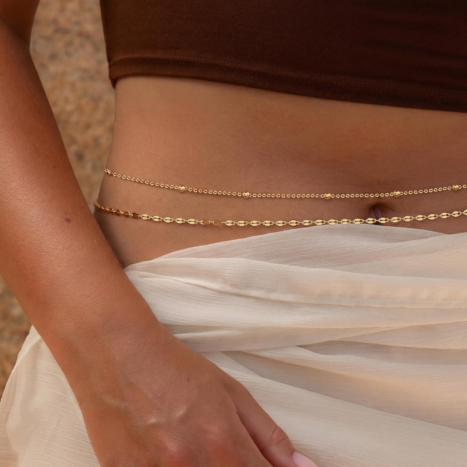 14K verguld gouden tailleketti - Qualiti Body Jewelry recensie en prijs