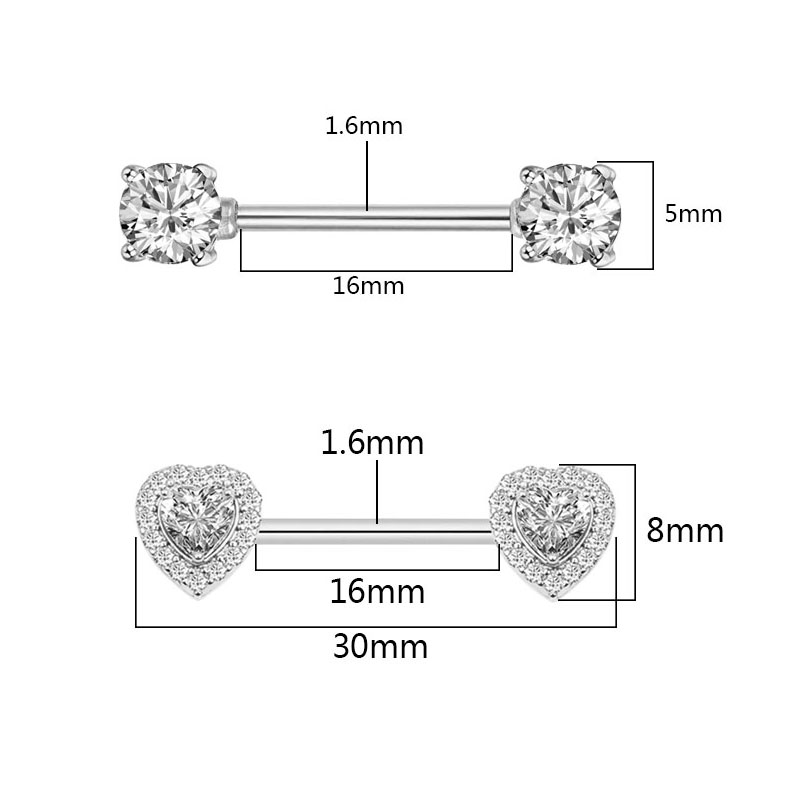 2Pcs Fashion Hoge Kwaliteit Zi - Body Jewelry Quality recensie en prijs
